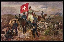 Helvetia beschützt ihre Söhne, schweiz