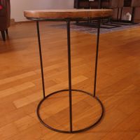 Beistell- / Couchtisch, rund, Echtholz