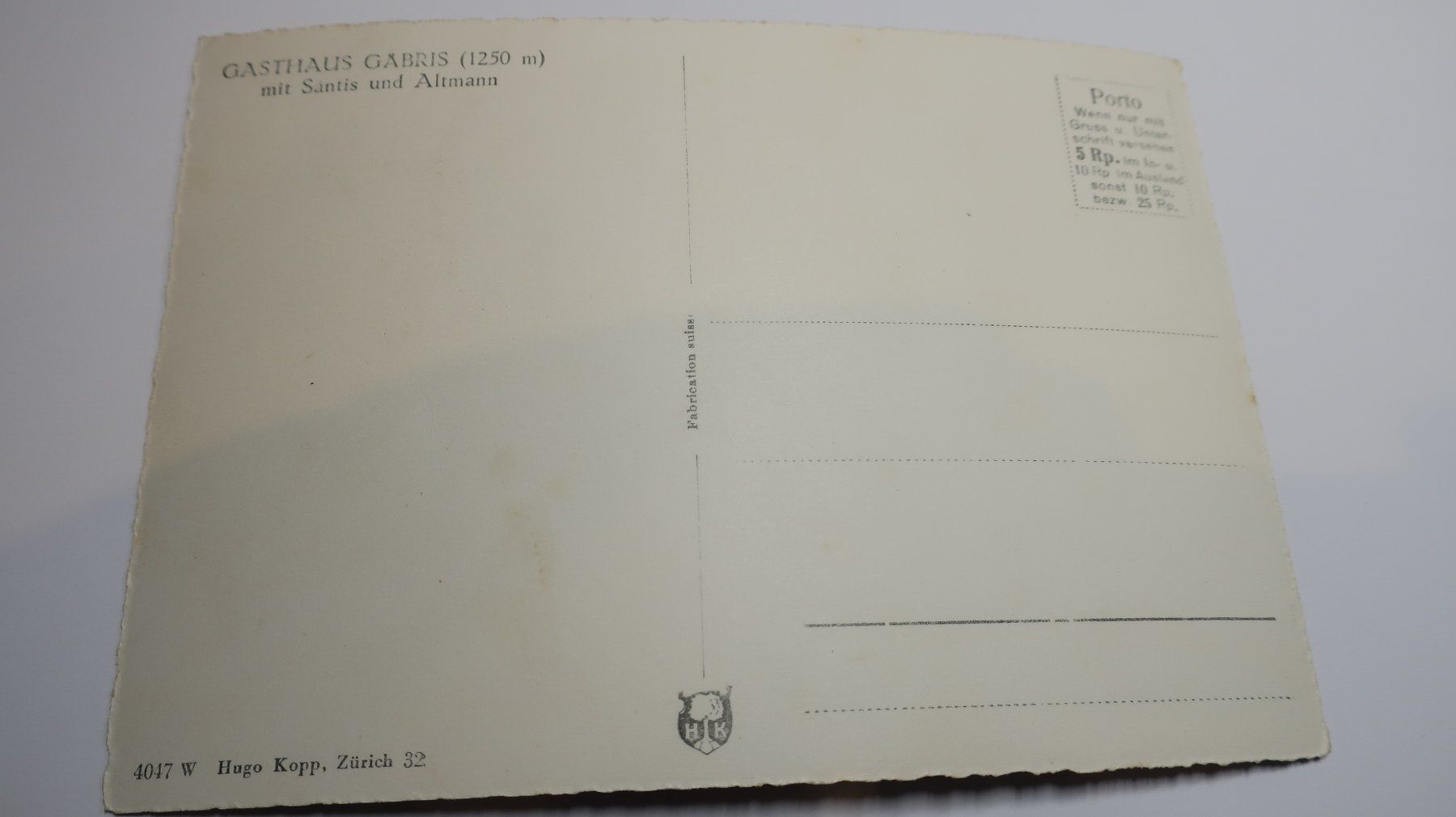 Cartes postales: Gäbris mit Säntis u. Altmann – D'occasion à Cormoret par Pascalll2001 4