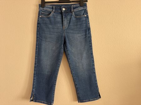 C&A Jeans blau capri mit Seitenschlitz Grösse 38 40