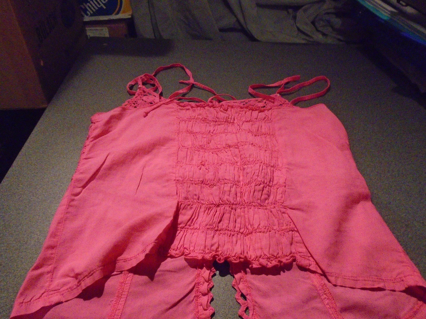 Top: Top ca. Grösse S, pink, Spitzeneinsatz – Usato da Zürich venduto da abraxas1291 2
