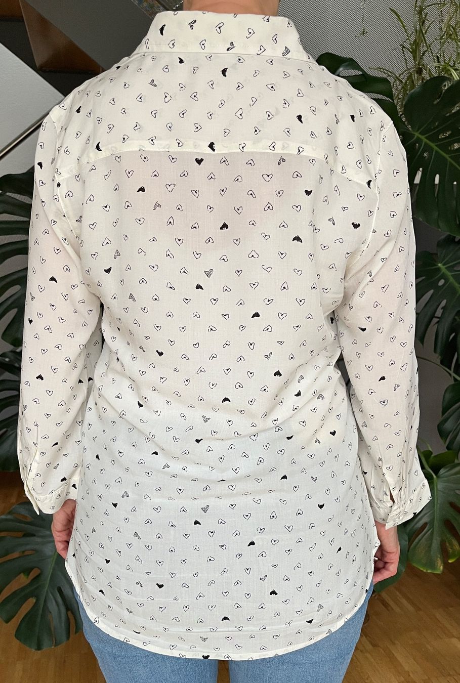Camicette: Bluse mit Herz Muster Gr. S – Usato da Ittigen venduto da franzis6 2