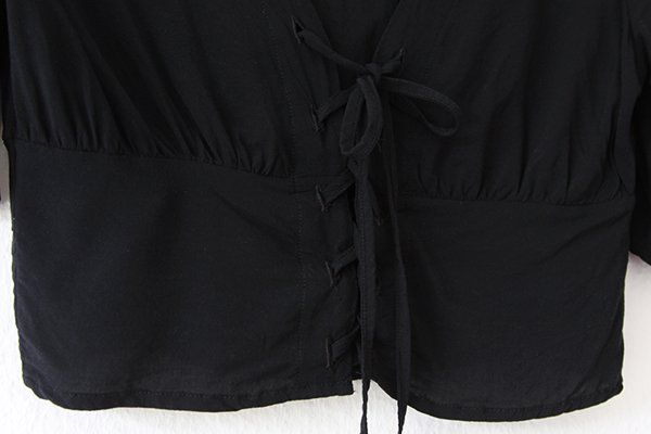 Tezenis Blusen: TEZENIS | Crop Top Sommerbluse S | Tie Up Design Bindebändel – Gebraucht aus Engelburg von Rmueller 2