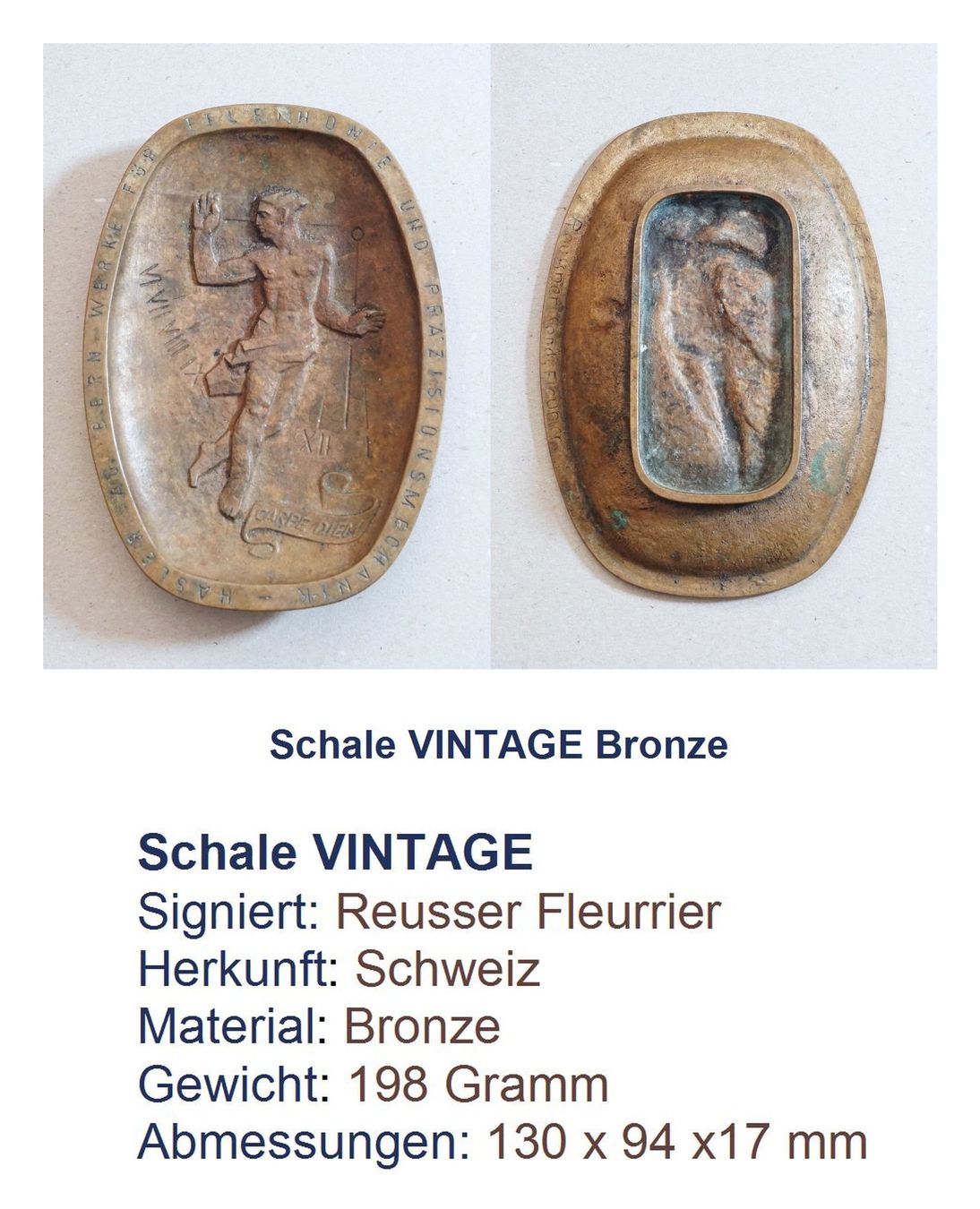 Sculture & Statue: VINTAGE Schale Bronze – Usato da Flamatt venduto da samowarow