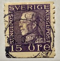 Briefmarken aus Schweden König Gustav V. gestempelt