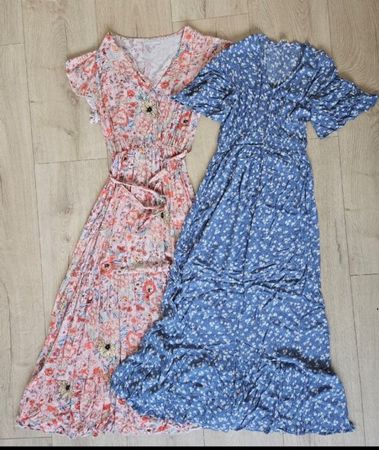 Zwei Sommerkleider Maxi Blumen Gr. S