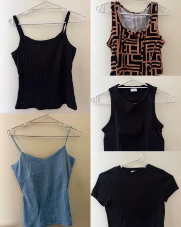 5 Crop top femme taille S neuf