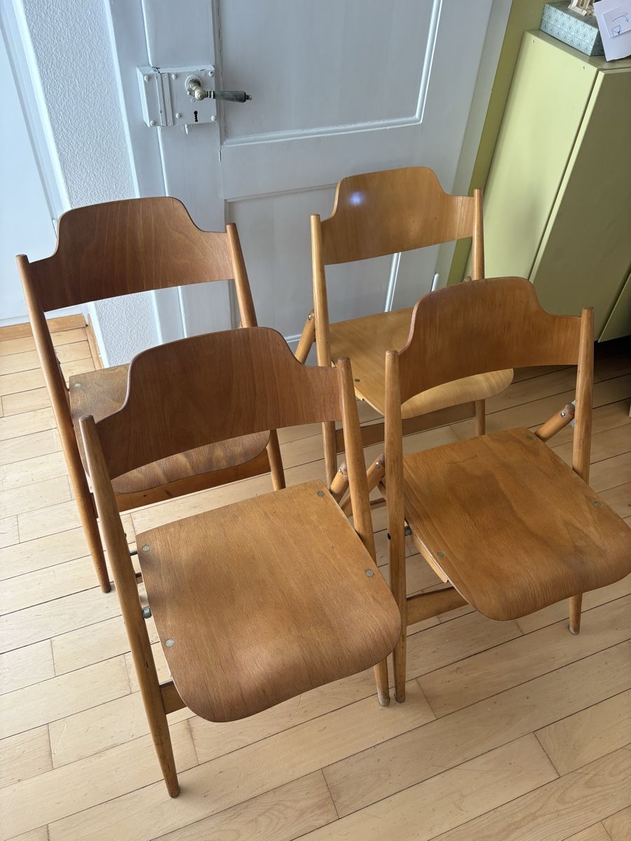 Sedie: Vintage Klappstühle SE 18 von Egon Eiermann  – Usato da Zürich venduto da AGFZ 1