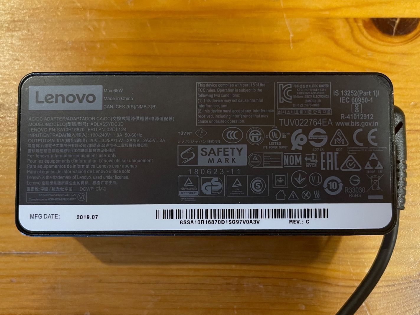 Lenovo Caricabatterie: Lenovo Stromadapter, USB-C, 65W – Usato da Böbikon venduto da pxtr 1