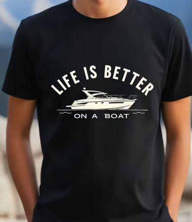 Maritimes T-Shirt, Gr. XL , schwarz