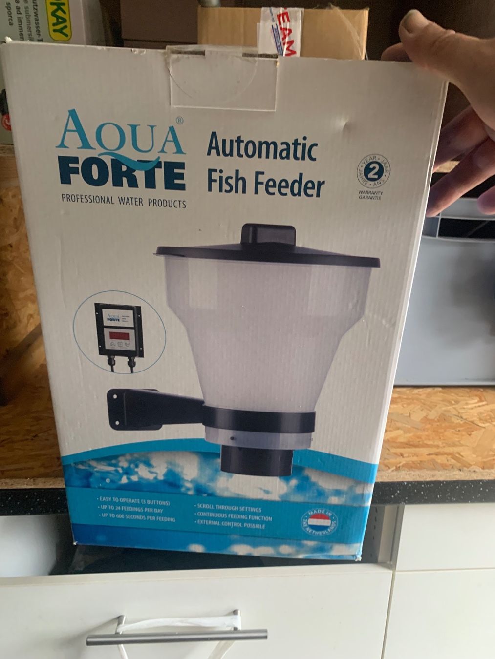 Mangimi: XClear Fish Feeder Futterautomat, 7 L, grau – Nuovo e nell'imballaggio originale da Zollbrück venduto da outlet16 2