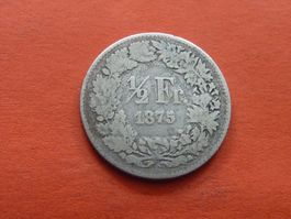 1/2 Fr.  1875   -  ungereinigt  -