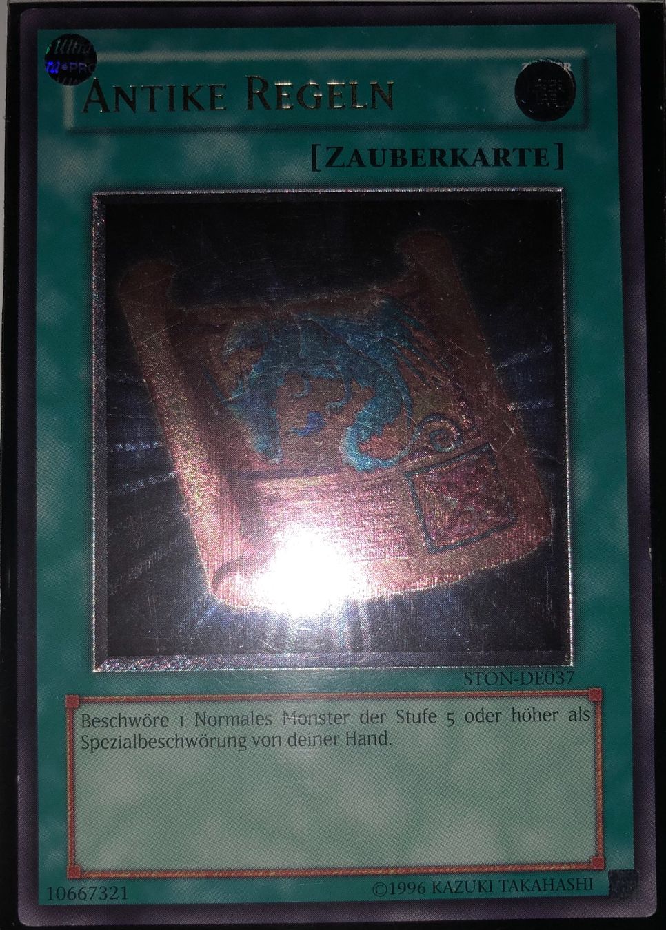 Yugioh Carte collezionabili: Ultimate Rare | Antike Regeln | STON-DE037 | 1.Aufla – Nuovo (secondo la descrizione) da Altstätten SG venduto da ChangeMaker