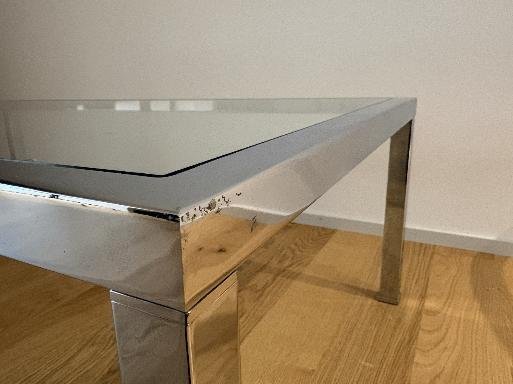 Tische: Couchtisch Glas/Chrom, 120x70cm – Gebraucht aus Baden von Thomas.98. 2