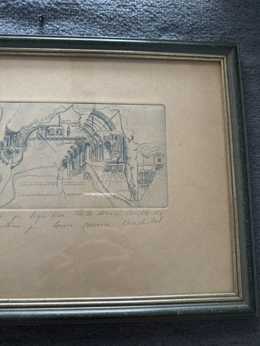 Gemälde: Architectural Fantasy Composition, framed in Ascona, Switze – Gebraucht aus Cevio von BiadiciT 3
