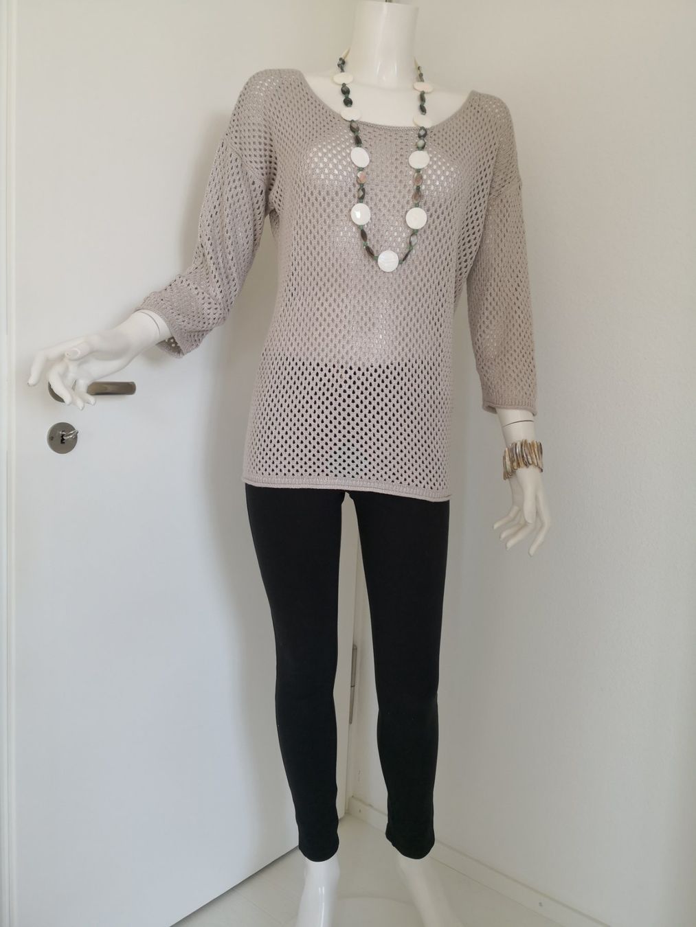Maglioni & Felpe: 🤩STREET ONE STRICK-PULLOVER BEIGE GLANZIG – Usato da Olten venduto da Naja-Twins-Twins 6