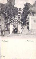 FRIBOURG, funiculaire et sa gare