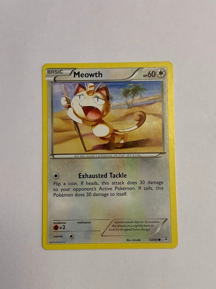 Bandai Carte collezionabili: Pokemon Meowth - 53/83 EN – Usato da schaan venduto da Schokoloco