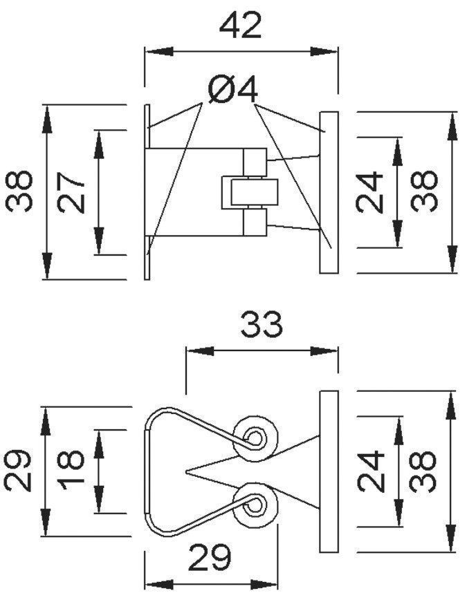 Ferramenta: 1 TÜR RÜCKHALTER KWS – Nuovo (secondo la descrizione) da Tann venduto da elolecig 1