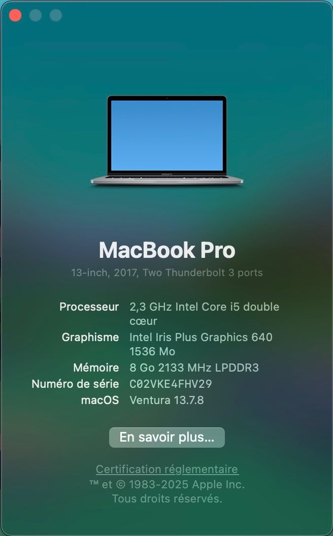 Apple Notebook: MacBook Pro 13" – Usato da Plan-les-Ouates venduto da seb1993 4