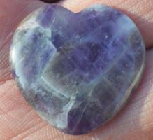 Deko - Heilstein - X-778 - Traum Amethyst Herz – 30x30mm