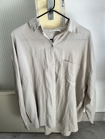 Pull&Bear Hemd Oversized Beige Gr. M