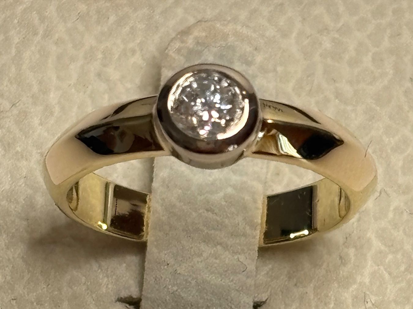 Anelli: Bague solitaire or avec diamant - Élégance durable! – Usato da Lausanne venduto da mel2dreams