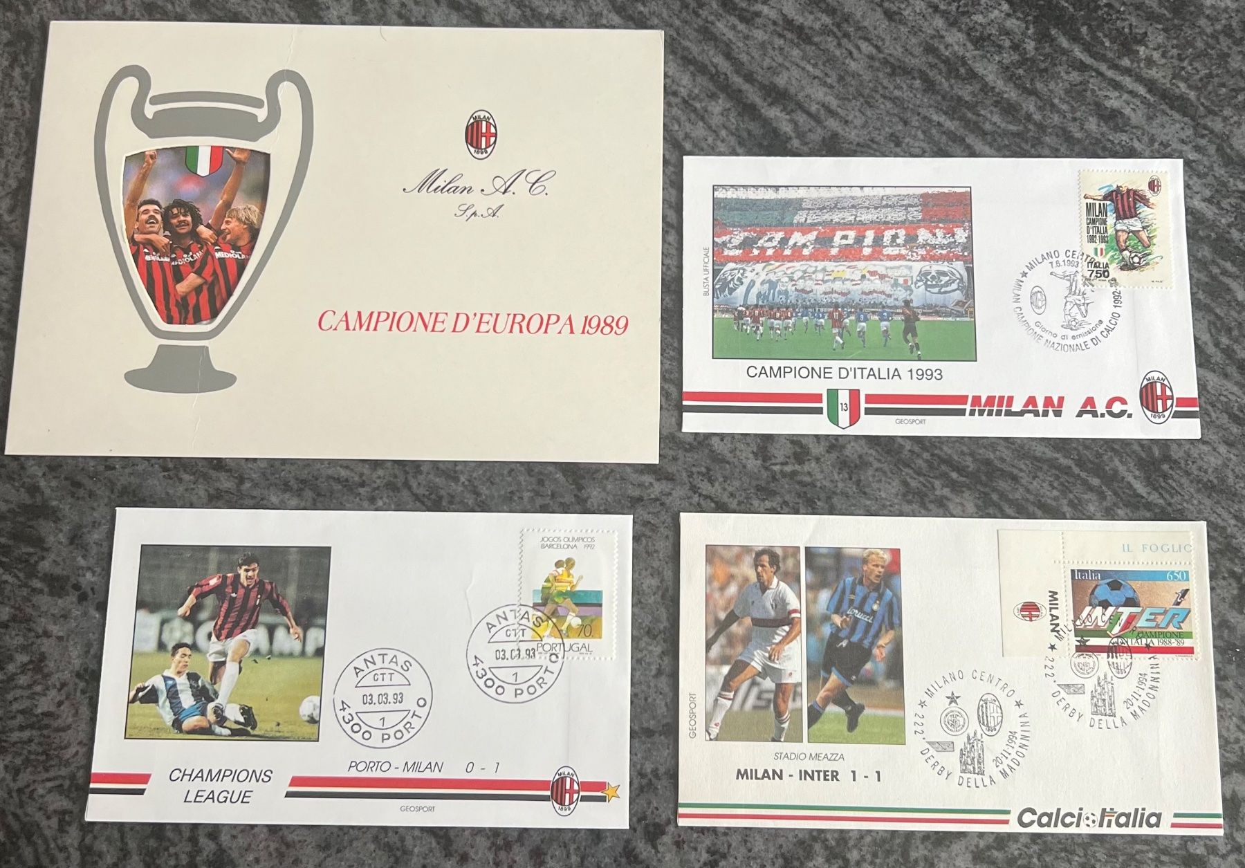 Tutti i francobolli: 4 Spezielle Briefe AC Milan – Usato da Münchenbuchsee venduto da dani1113