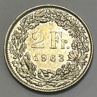 2 Franken - stehende Helvetia - 1963 B (Silber .835)