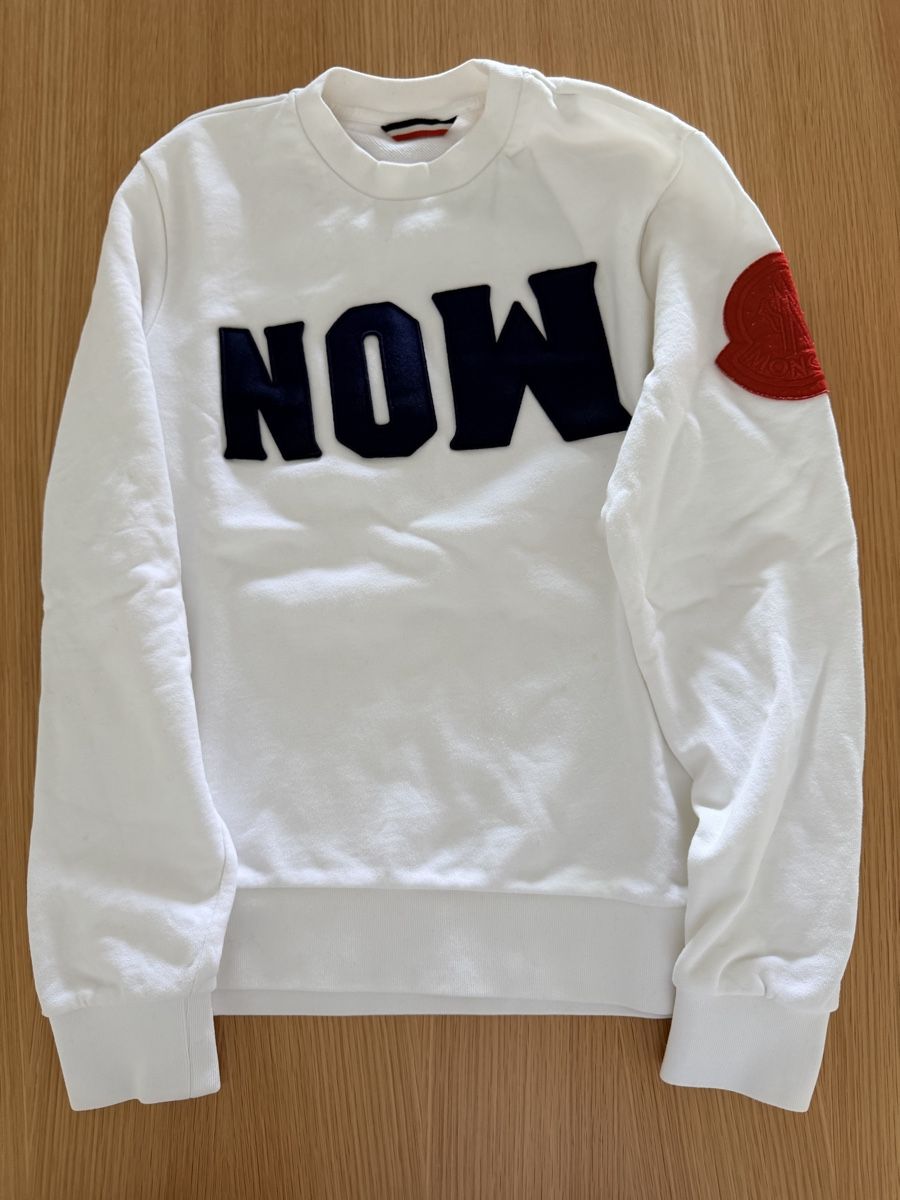 Moncler Maglioni & Felpe: MONCLER White Sweatshirt Size 2 NOW Logo good condition – Usato da Wauwil venduto da pflaumenB