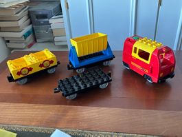 LEGO DUPLO Eisenbahn E- Lok 52088 aus Set 3771 + 3 Wagen Top