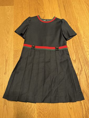 Gucci Kinder Kleid mit Webstreifen Gr. 128/ 8 J. 