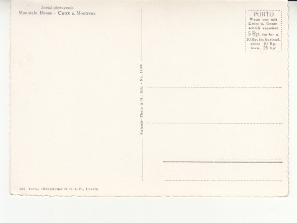 Cartoline postali: Caux ca. 1950 – Usato da Bürglen TG venduto da StampGraf 1