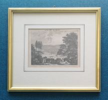 Maler J. Heinrich Meyer Radierung - an der Sihl bey Zürich.