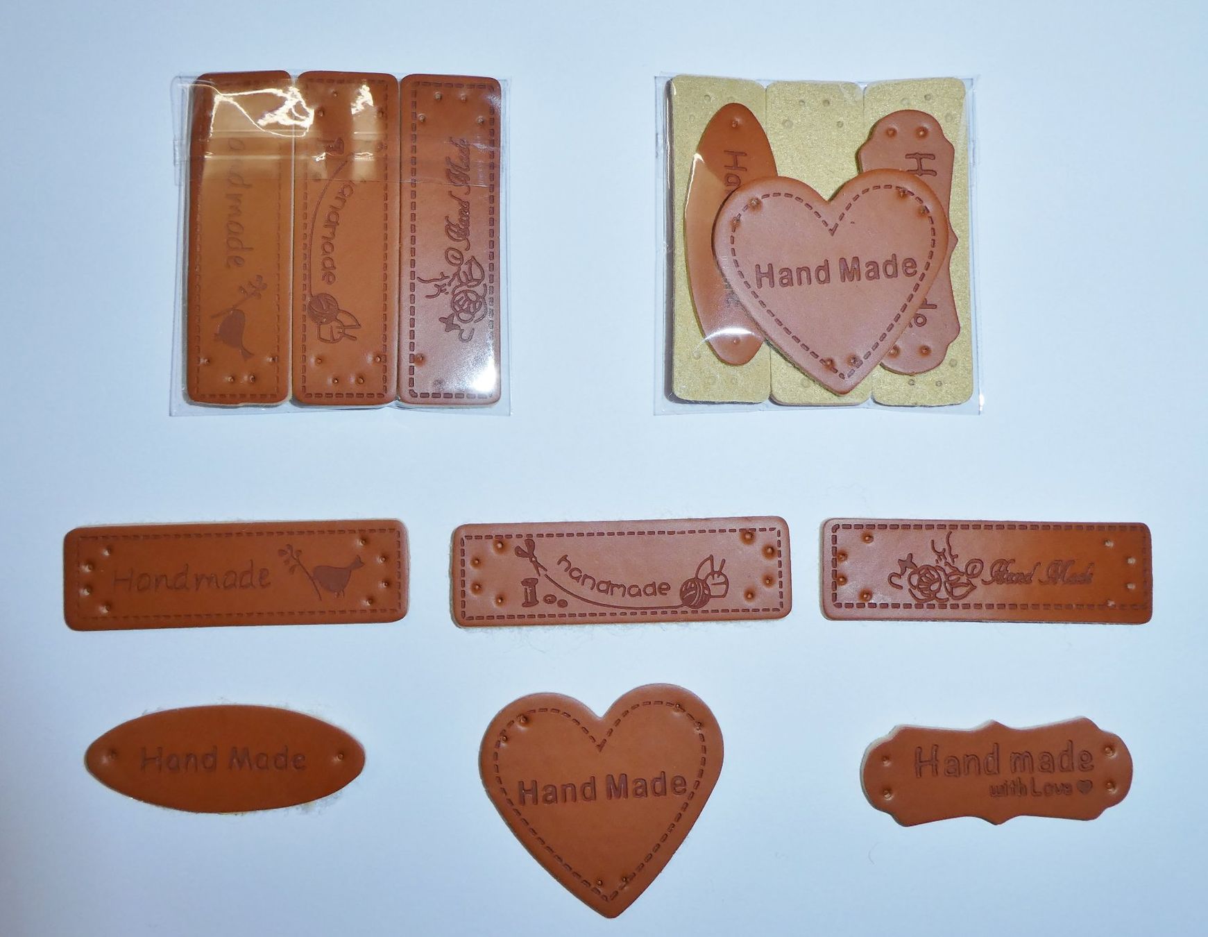 Bastelsets: Label "handmade" in Lederoptik. Set 6 Label – Neu (gemäss Beschreibung) aus Siebnen von Ra-la-ra-ol 9