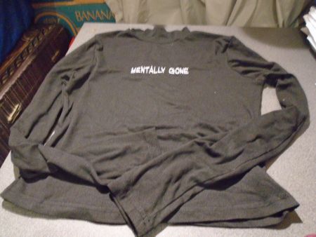 Pullover Grösse 36, Shein, schwarz, Aufschrift: Mentally