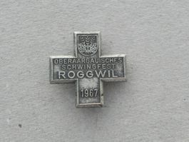 Abzeichen Oberaarg. Schwingfest Schwingen Roggwil BE 1967
