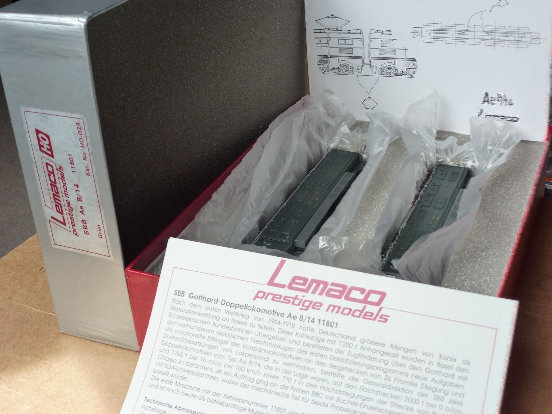 Lemaco Modellini di ferrovie: Lemaco H0 SBB Ae 8/14  11801 Super – Usato da Birmensdorf ZH venduto da 8903ErichTittel 6