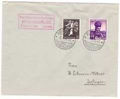 Lettre de Zürich cachet S219 pour Zofingen le 3.II.40