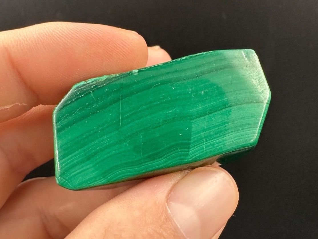 Minerali & Pietre curative: Malachit Freiform, Handschmeichler Heilstein – Nuovo e nell'imballaggio originale da Männedorf venduto da Handschmeichler 2