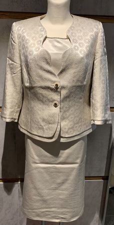 Kostüm 3tlg. Blazer-Rock-Top Gr.38/40 Hochzeit Standesamt