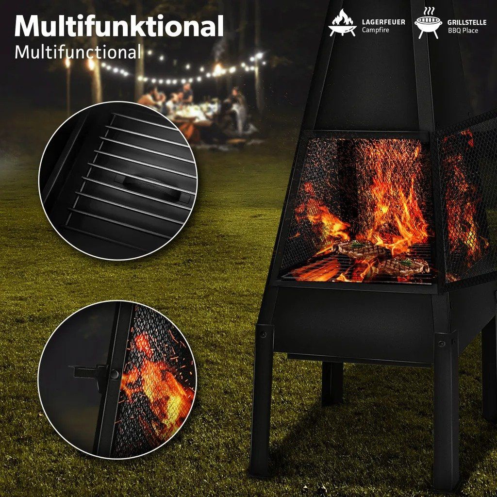 Griglie: Feuerstelle Gartenofen mit Abdeckung BBQ Grillrost – Nuovo e nell'imballaggio originale da Winterthur venduto da aredo 1