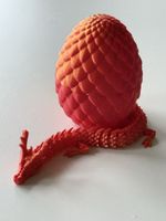 Beweglicher 3D-Druck Drache in Drachenei 