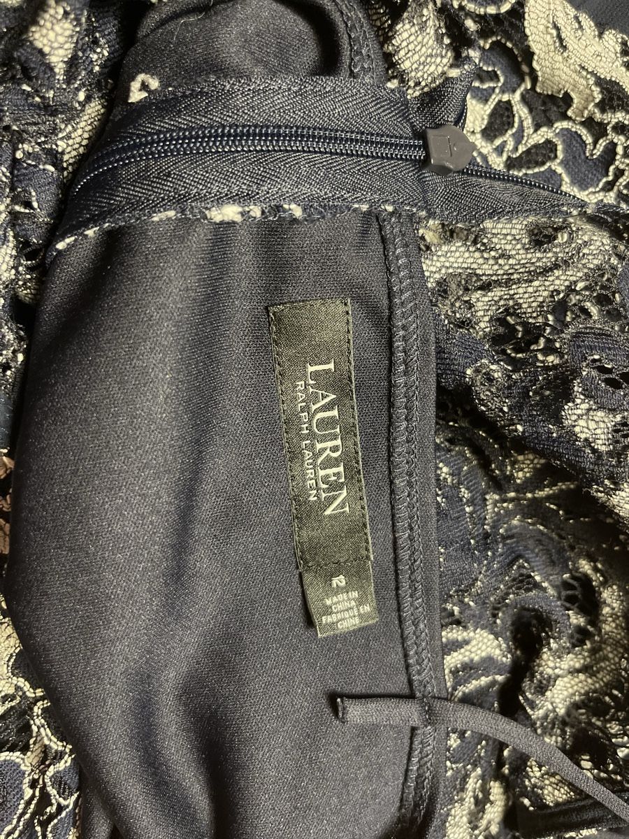 Vestiti: Ralph Lauren abito da cerimonia blu con pizzo, – Usato da Gordevio venduto da LanaZimm 7