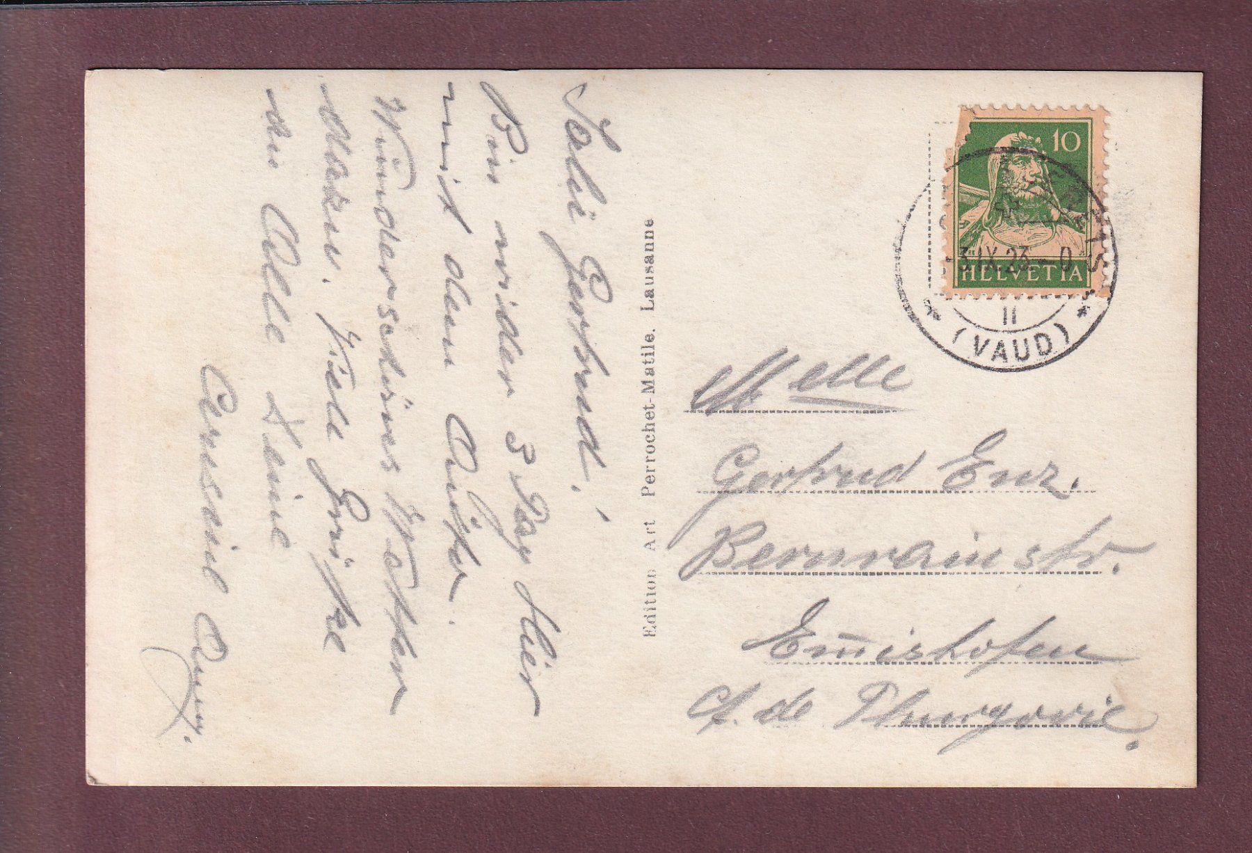 Ansichtskarten: LES DIABLERETS - Grande Eau - 1923 – Gebraucht aus Pully von nicecards 1
