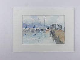 Original Aquarell Bild vom Zugersee