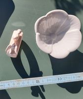 Keramikteile, Serviettenhalter mi Vögeln und Schälchen