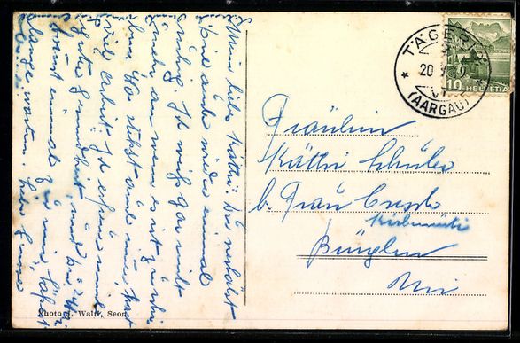 Cartoline postali: Tägerig /Aargau, Strassenpartie mit Wei – Usato da Berlin venduto da bartko-reher 1
