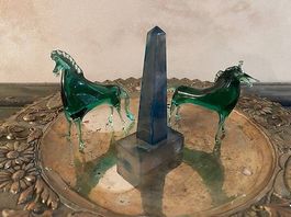 Raffinate e pregiate statuine Cavallo in cristallo di Murano