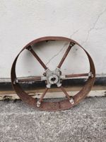 Antikes Rad, Deko Garten, Vintage Shabby Chic, Flachriemen